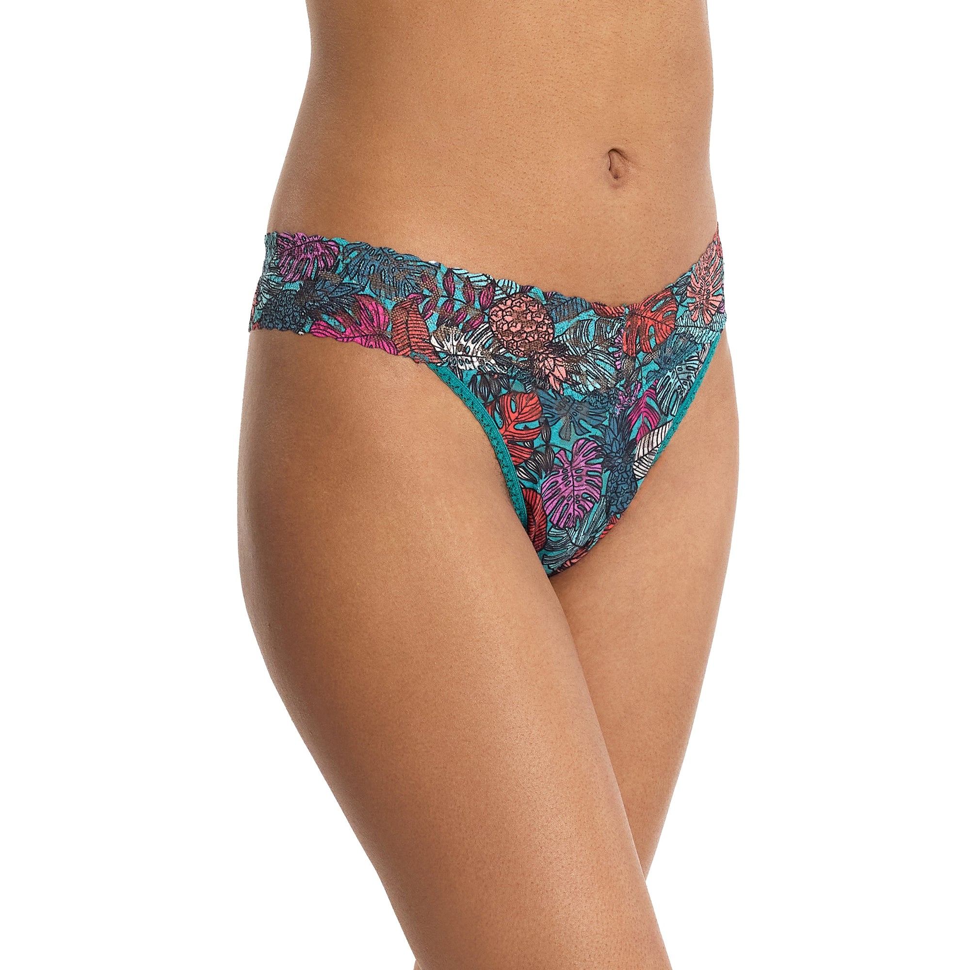 Signature Lace Original Rise Thong & Saxx Boxer Brief | Fruity Palm - Aqua