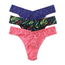 3-Pack Signature Lace Original Rise Thong | Twilight Violet/Floating/Dried Rose