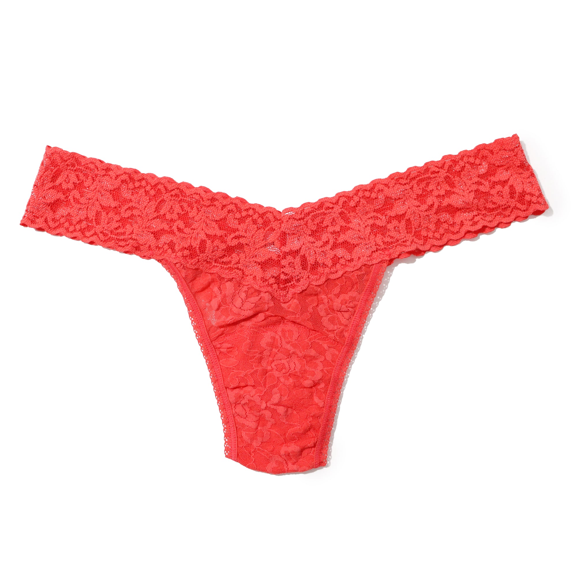 Petite Signature Lace Low Rise Thong | Ripe Watermelon Pink