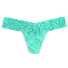 Signature Lace Low Rise Thong | Agave Green