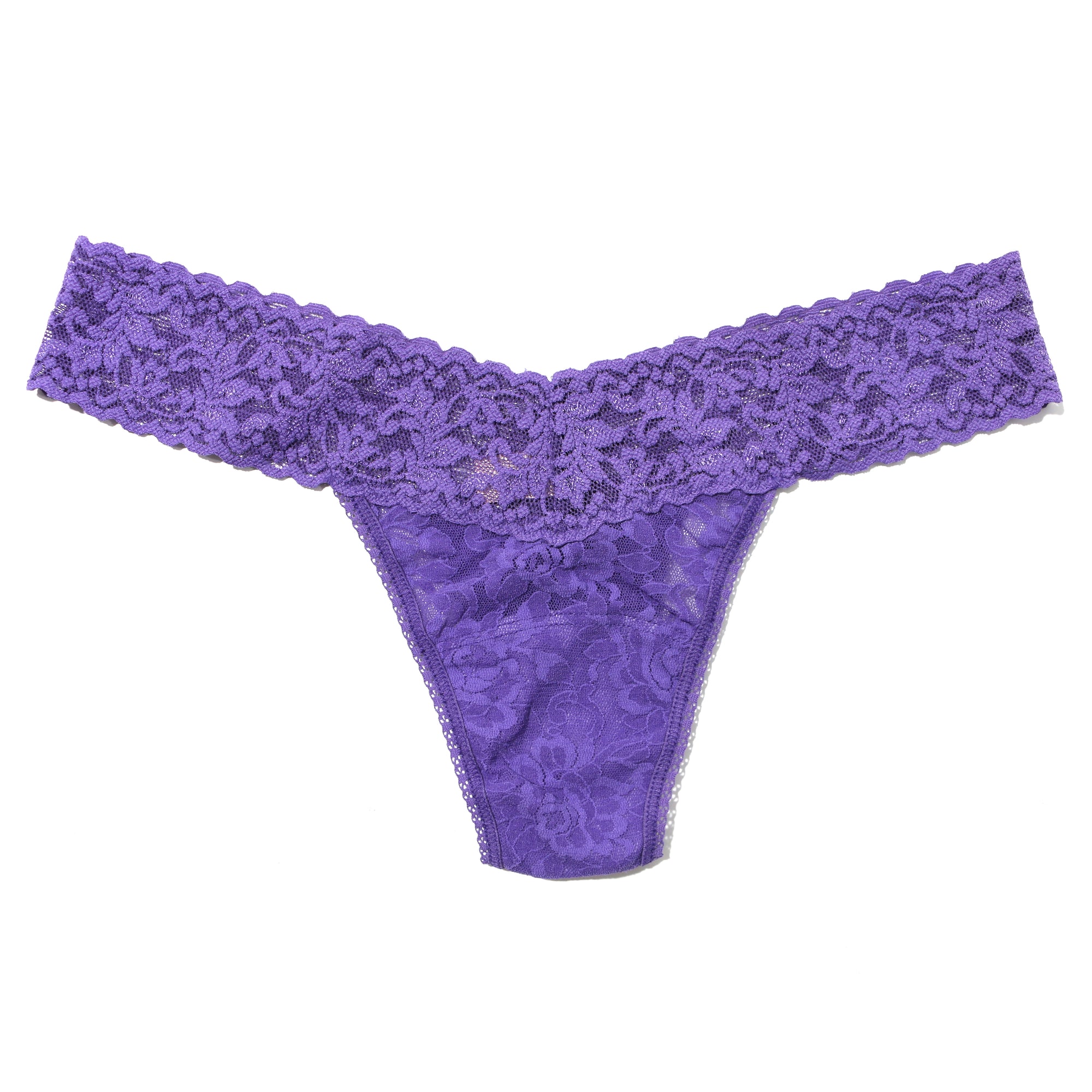 Signature Lace Low Rise Thong | Wild Violet Purple