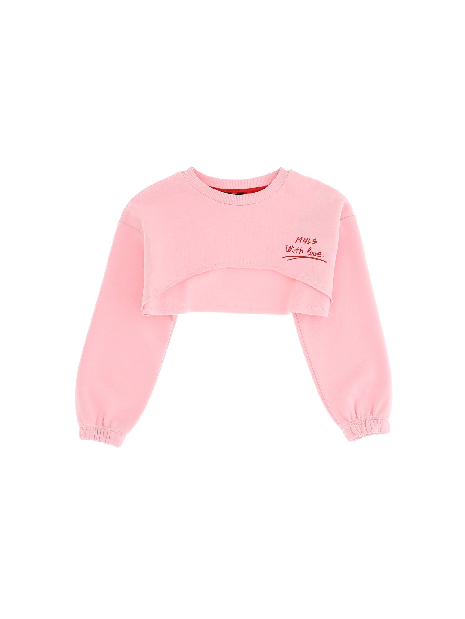 Girls | Mnls Cropped Sweatshirt | Sachet Pink