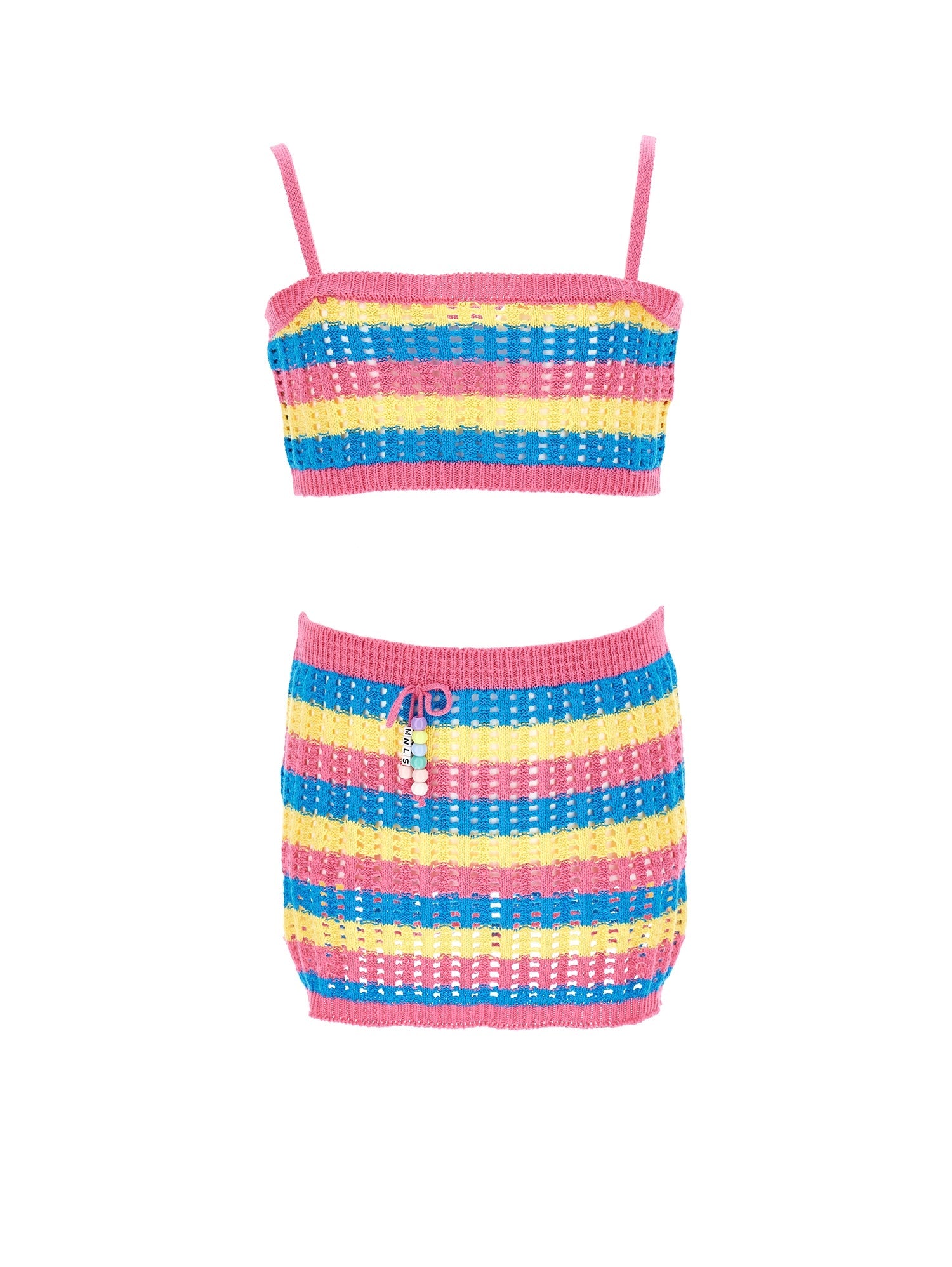 Girls | Crochet Beach Set | Cornflower Blue/Yellow