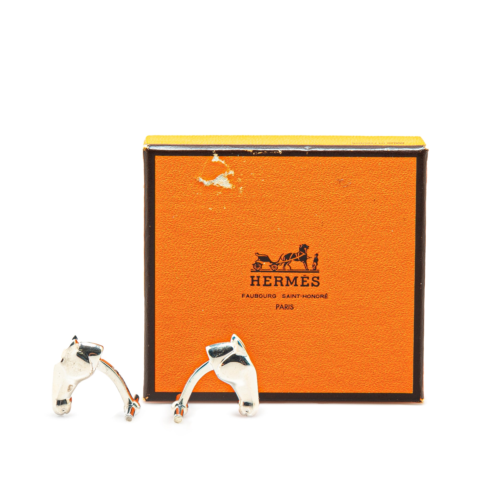 Hermès Pre-Owned Sterling Silver Cheval Cufflinks | Women | Silver