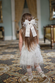 Eliza Ivory Feather Dress | Ivory