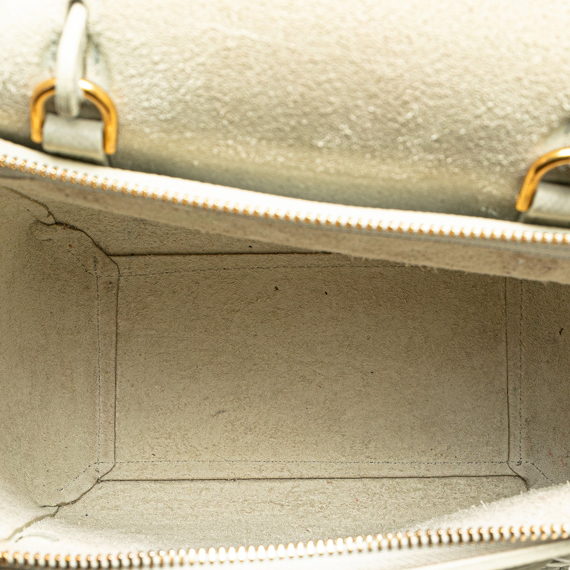 Celine | Pre-Owned Nano Grained Calfskin Belt Bag | White