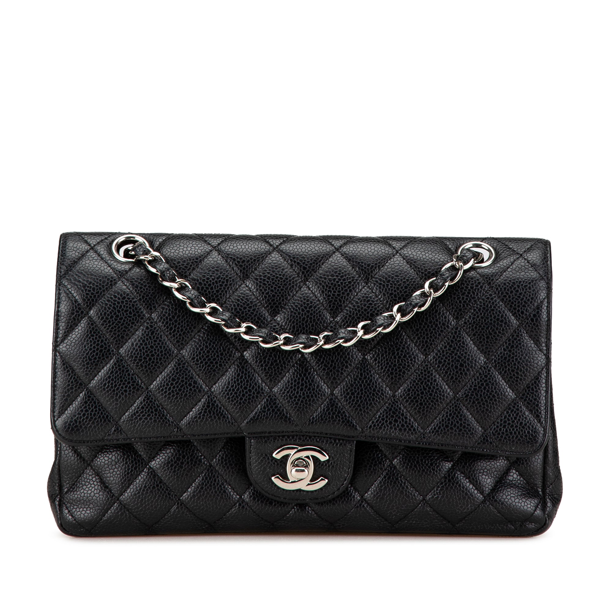 Chanel | Pre-Owned Medium Classic Caviar Double Flap | Black