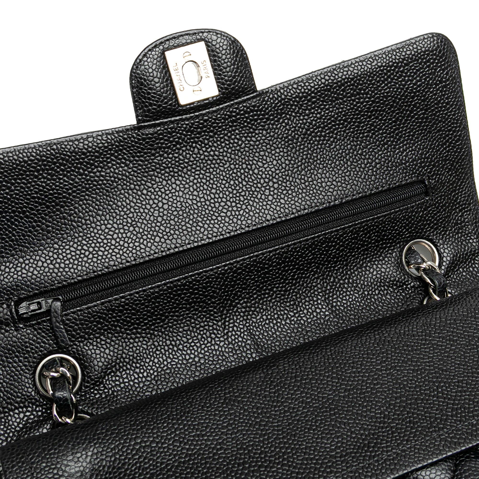 Chanel | Pre-Owned Medium Classic Caviar Double Flap | Black