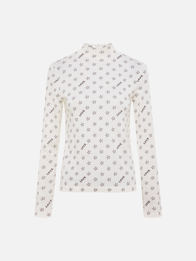 Wool Jacquard Sweater | Beige