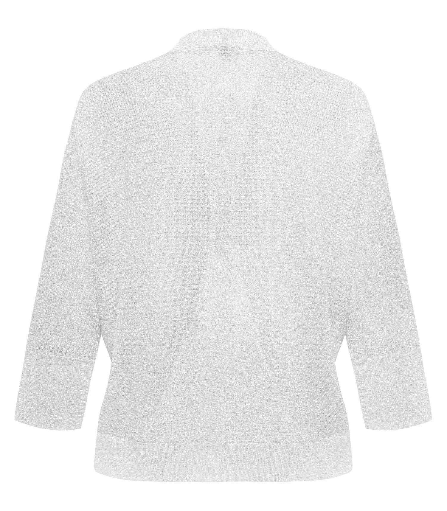 Knit Cardigan with Silk Blend | White