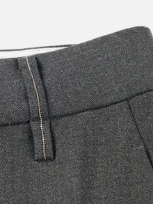 Wool Wide-Leg Pants | Grey