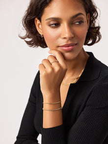 Lisa Twisted Chain Bracelet | 14K Gold on Brass
