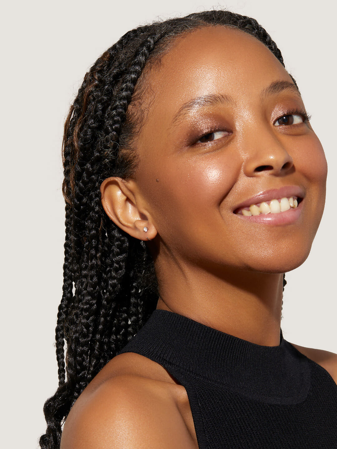 Cassie Hoop Earrings | Sterling Silver | Cubic Zirconia