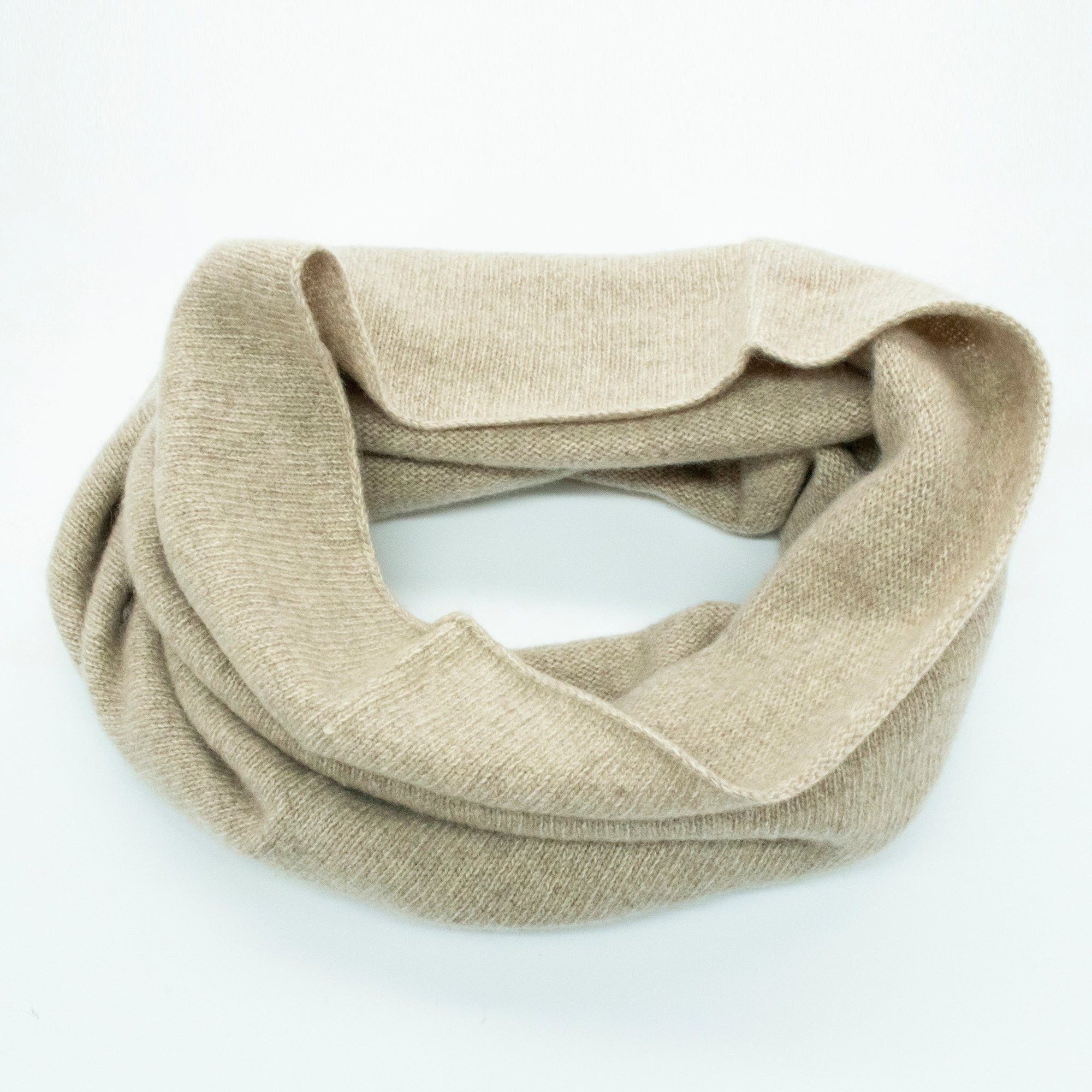 Cashmere Tweeded Neck Warmer | Nile Brown