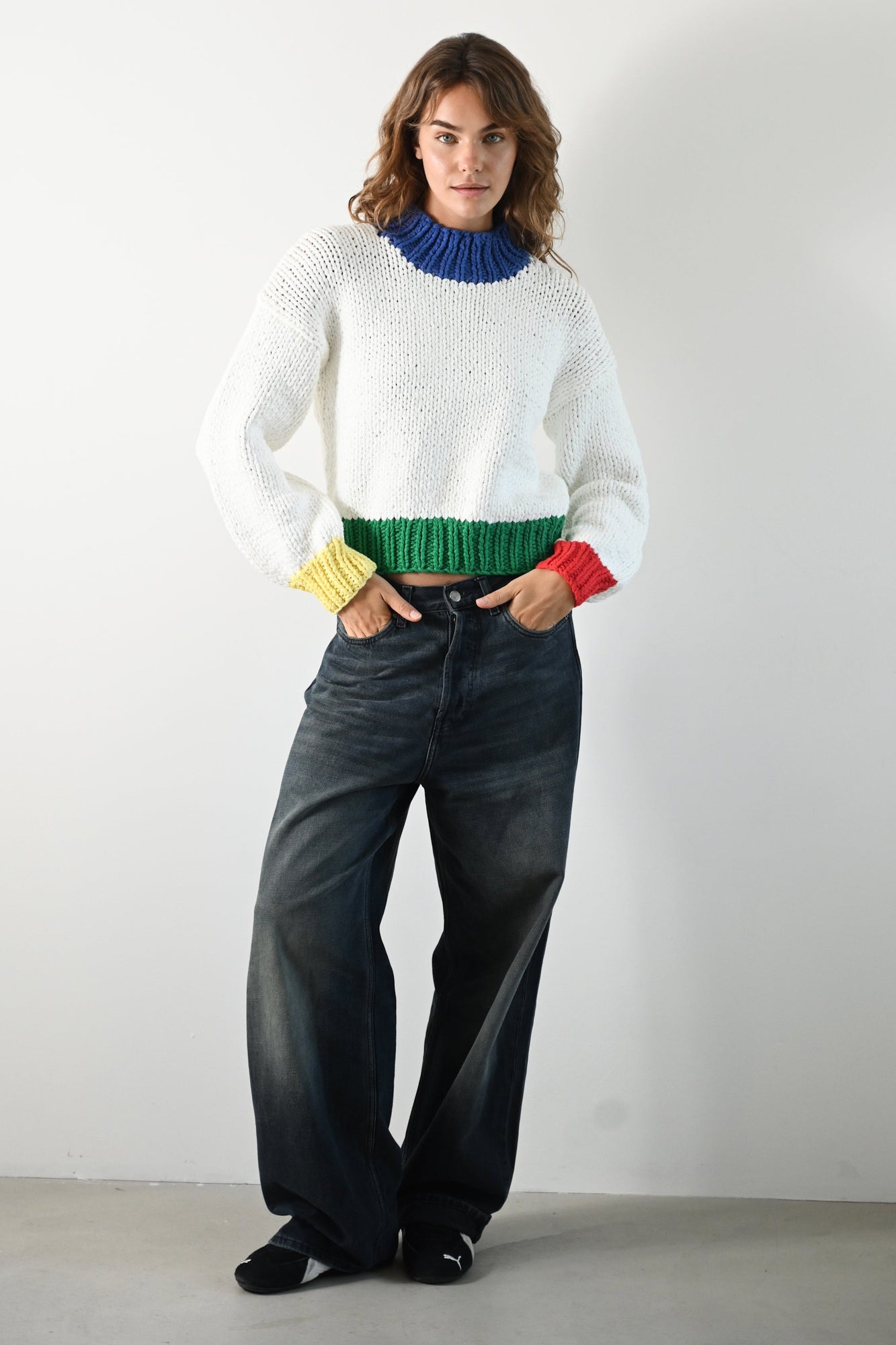 Zora Chunky Sweater | Primary Colors