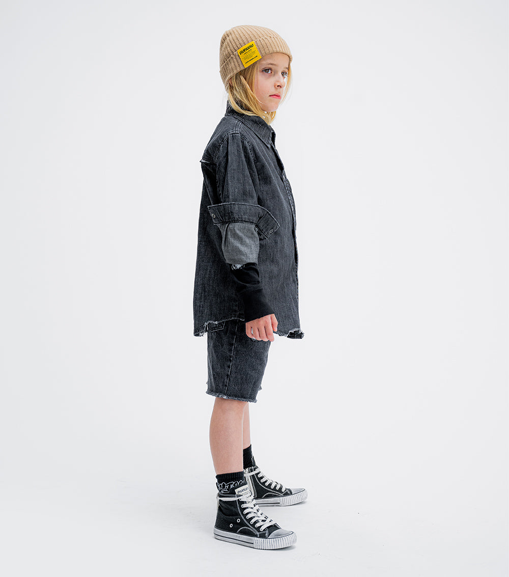 Kid | Light Denim Shirt | Black