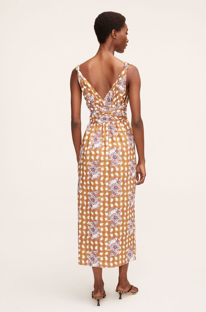 Gingham Daisy Whisper Dress | Gingham Daisey Toffee Combo