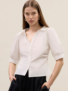 Isla Poplin Shirt | Milk