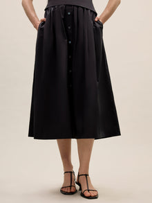 Isla Poplin Dress | Black