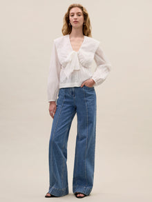 Marietta Cape Blouse | Milk