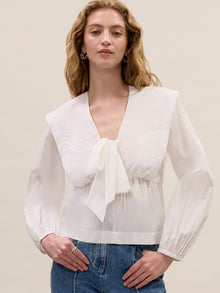 Marietta Cape Blouse | Milk