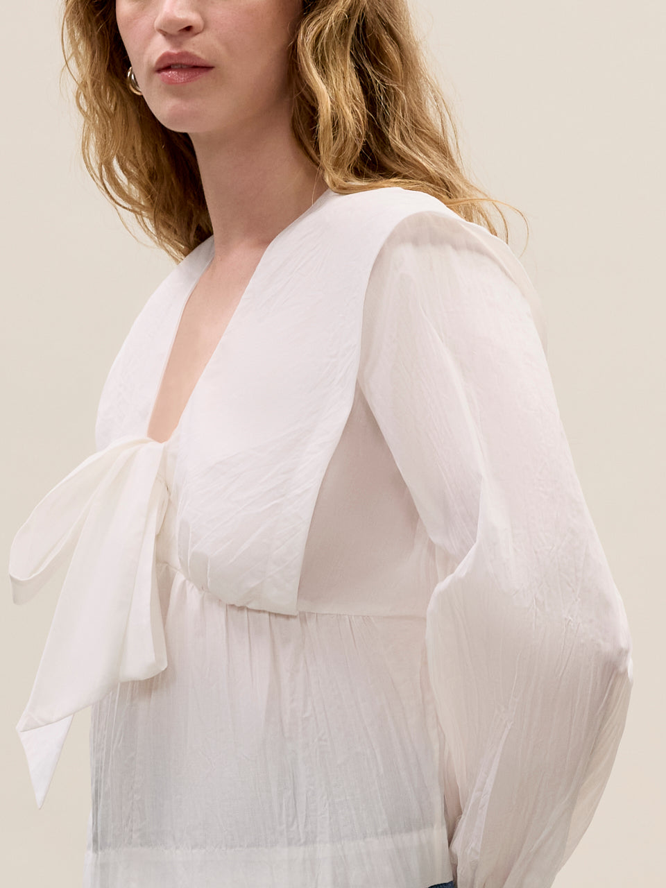 Marietta Cape Blouse | Milk