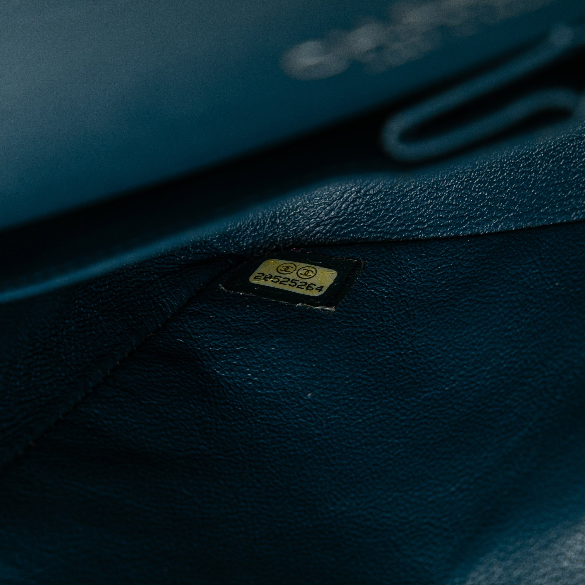 Chanel | Pre-Owned Medium Classic Caviar Double Flap - I | Blue/Peacock