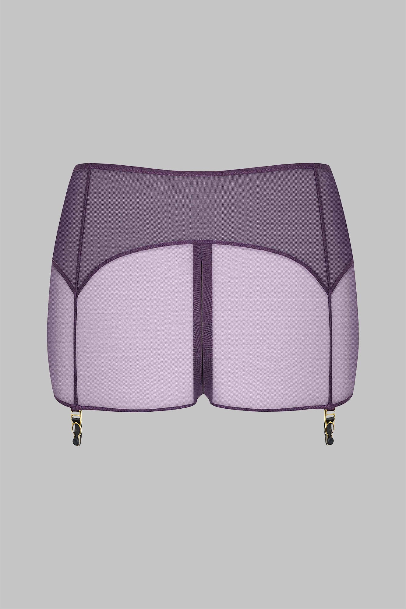 Shorty with Zip and Suspenders - L'Amoureuse | Purple