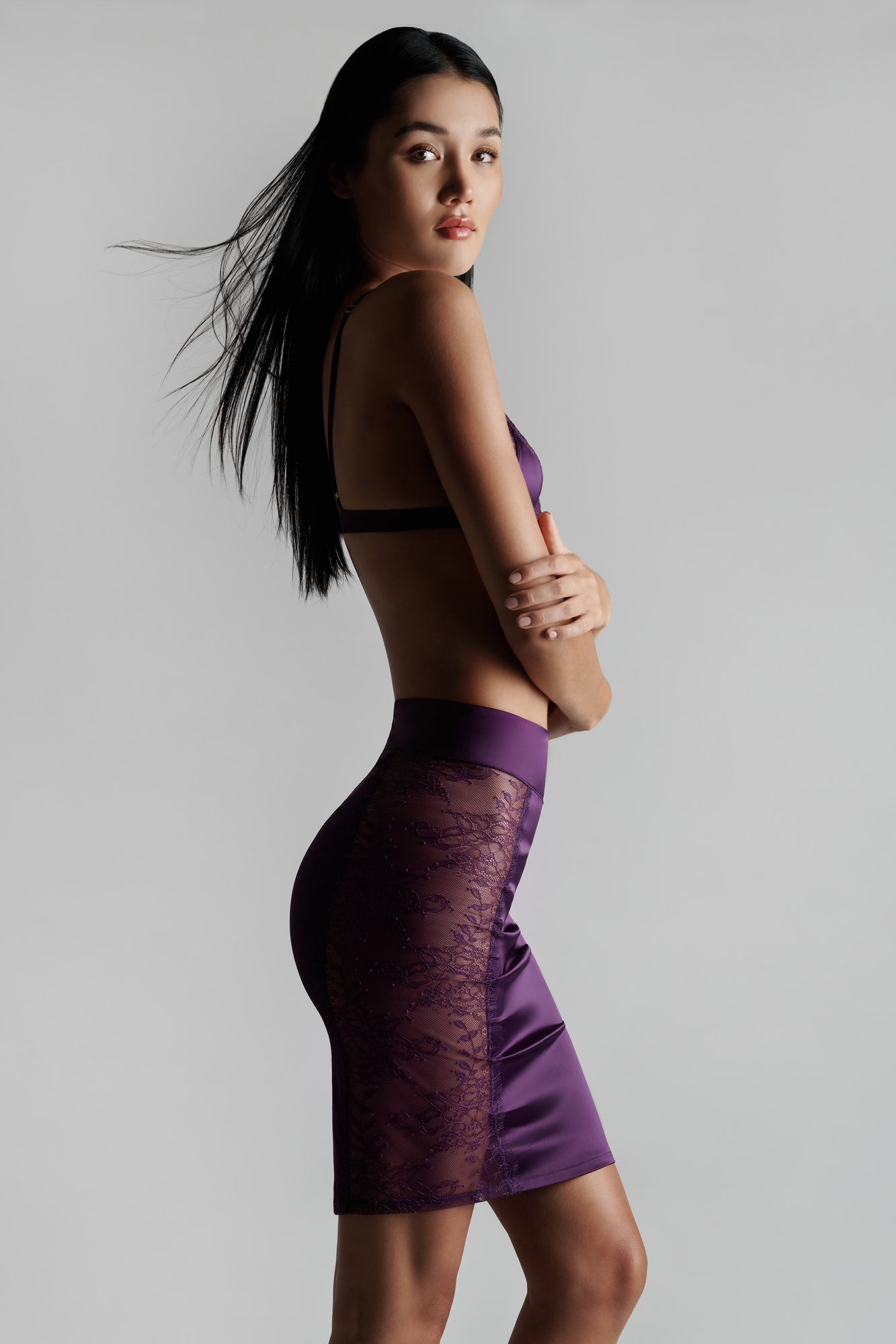 Pencil Skirt - Villa Satine | Purple