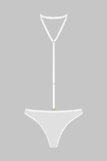 Brazilian with harness - Accroche Coeur | White