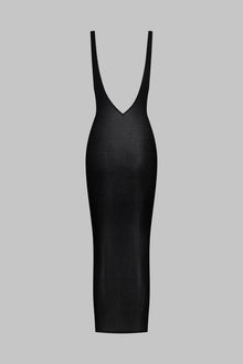 Naked Back Dress - La Femme Amazone | Black