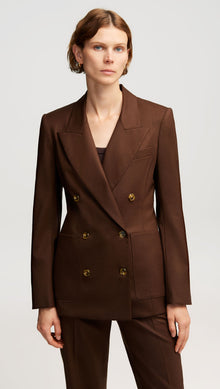 Chelsea Blazer in Seasonless Wool | Chocolate