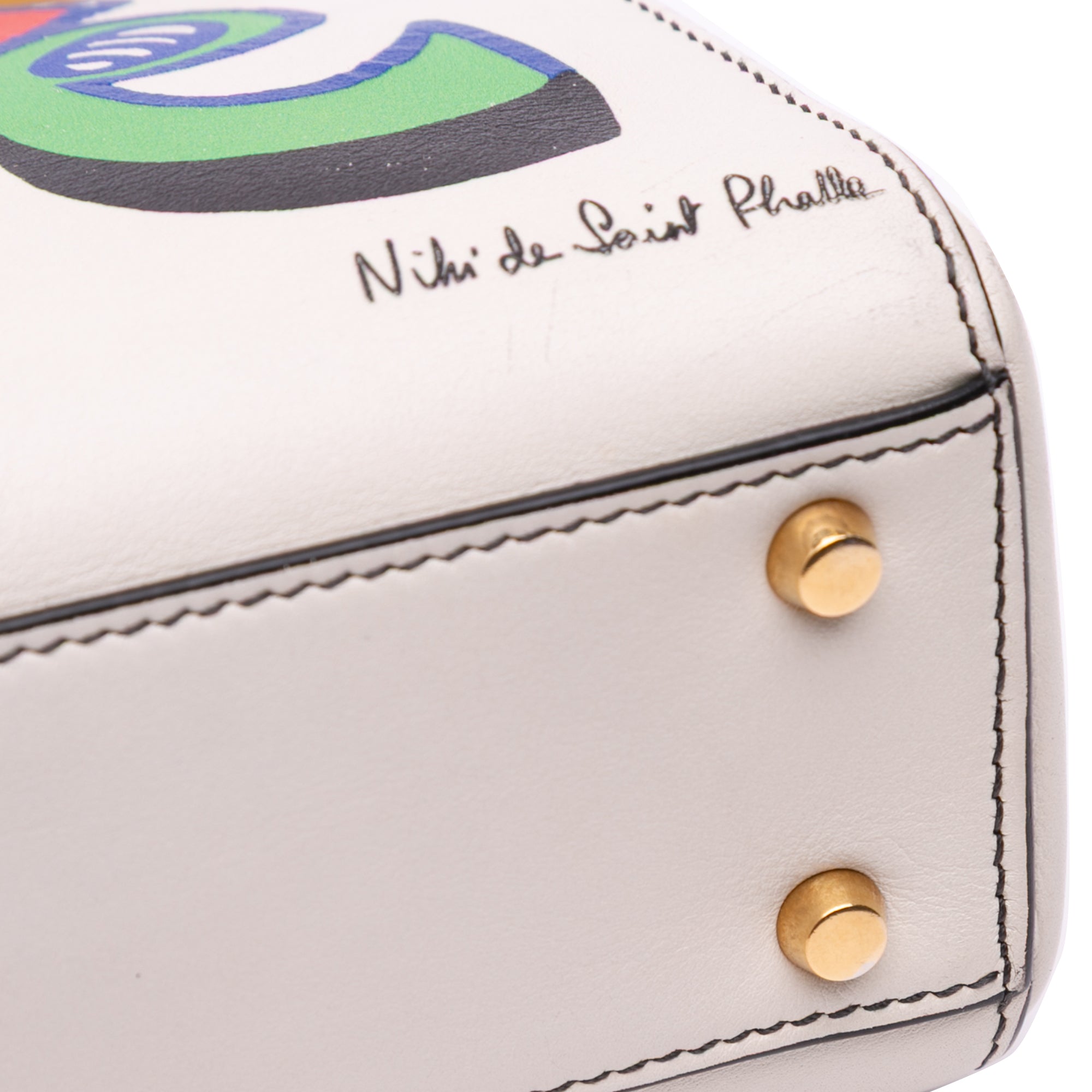Dior | Pre-Owned Niki De Saint Phalle Mini Calfskin Love Lady | White/Off White