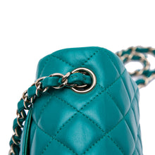 Chanel | Pre-Owned Mini Rectangular Classic Lambskin Single Flap | Blue/Turquoise