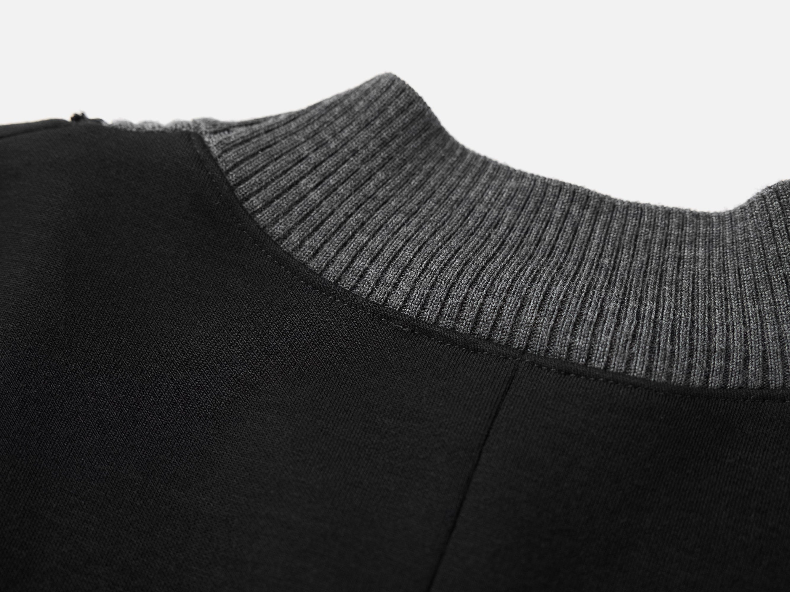 Winter Waist-Defined Dress | Black
