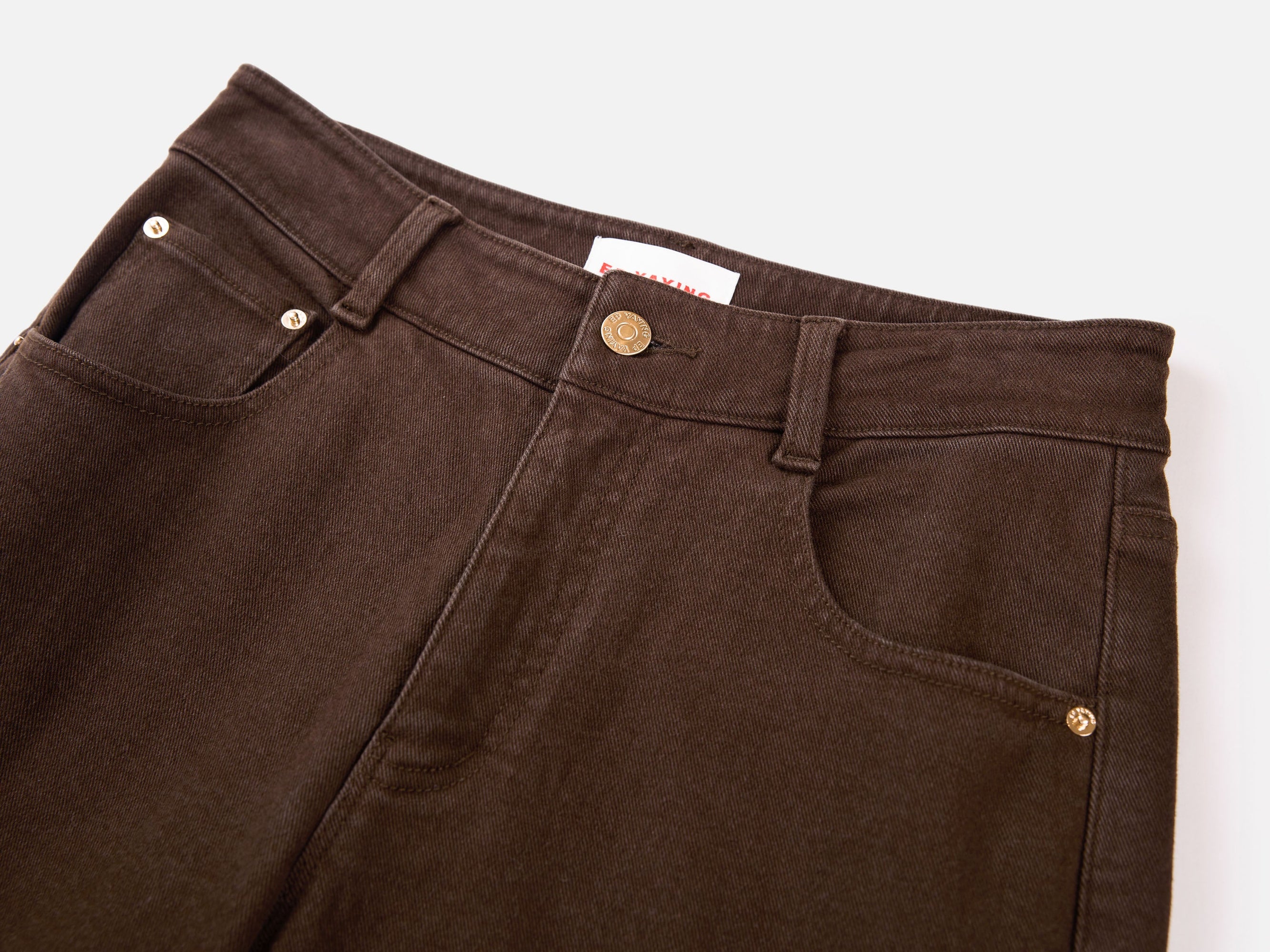 Straight Leg Pants | Brown