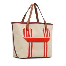 Hermes | Pre-Owned Canvas Pursangle Tote | Brown/Beige