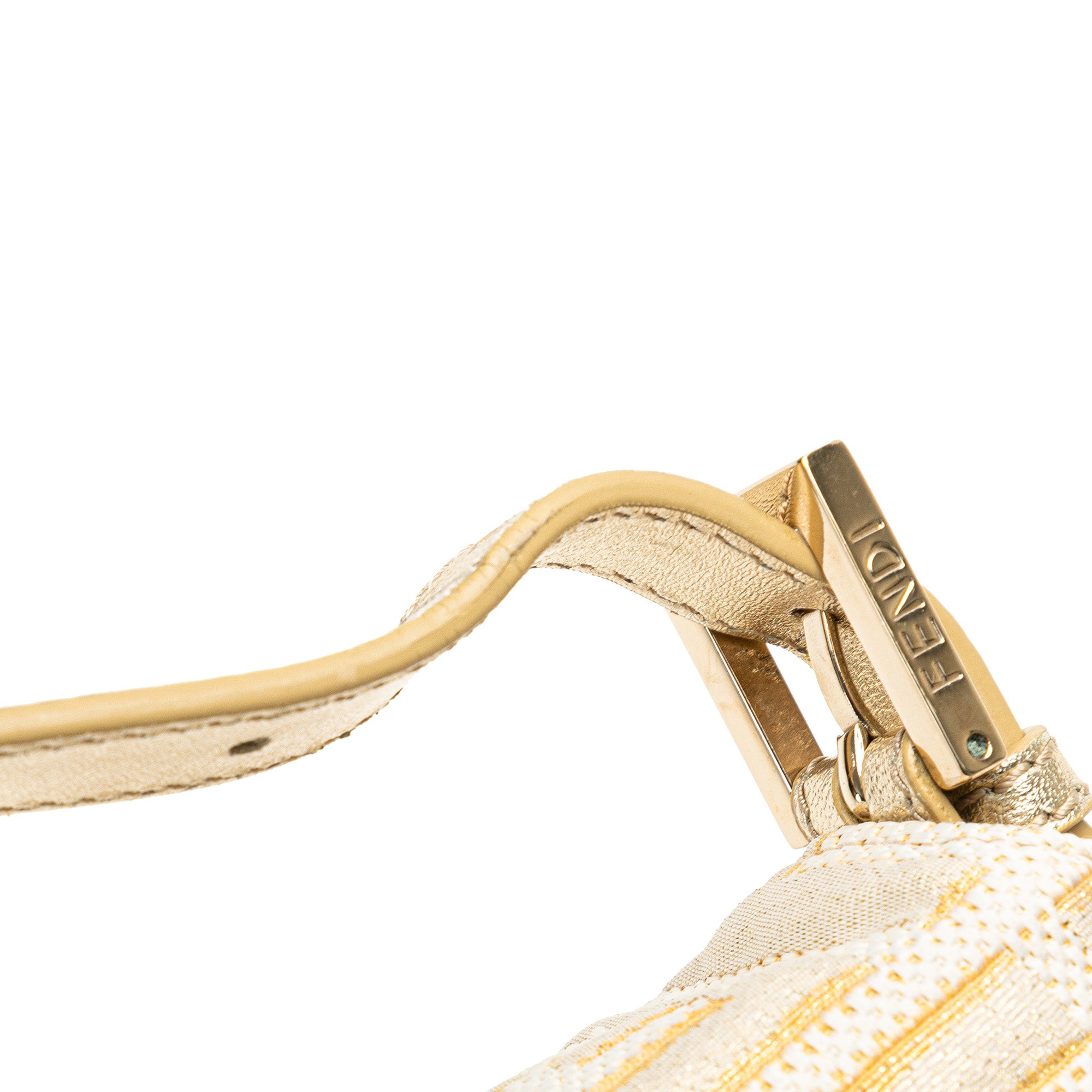 Fendi | Pre-Owned Zucca Metallic Lurex Baguette | Gold