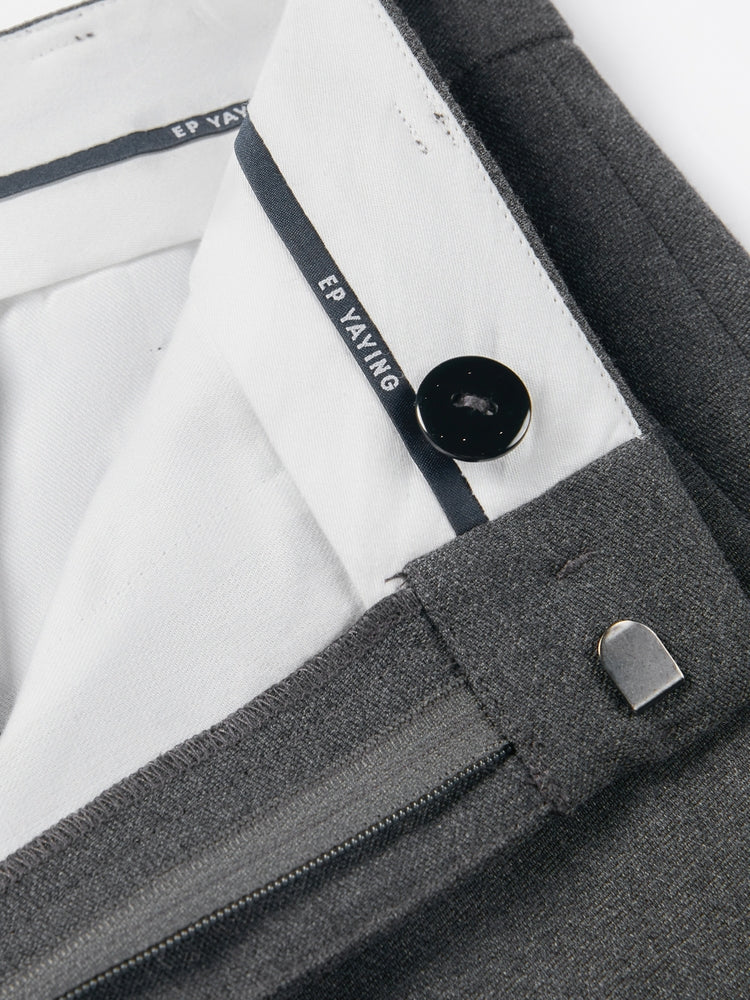Wool Wide-Leg Pants | Grey