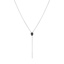 Women | Black Onyx Stillwater Lariat | 14k White Gold