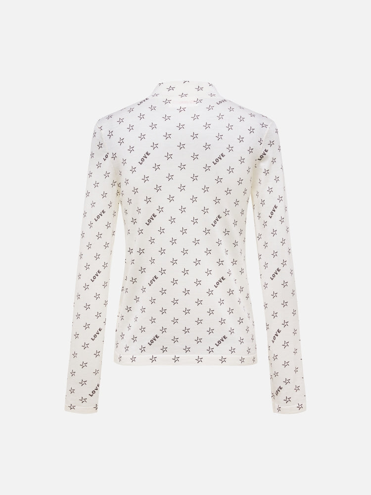Wool Jacquard Sweater | Beige
