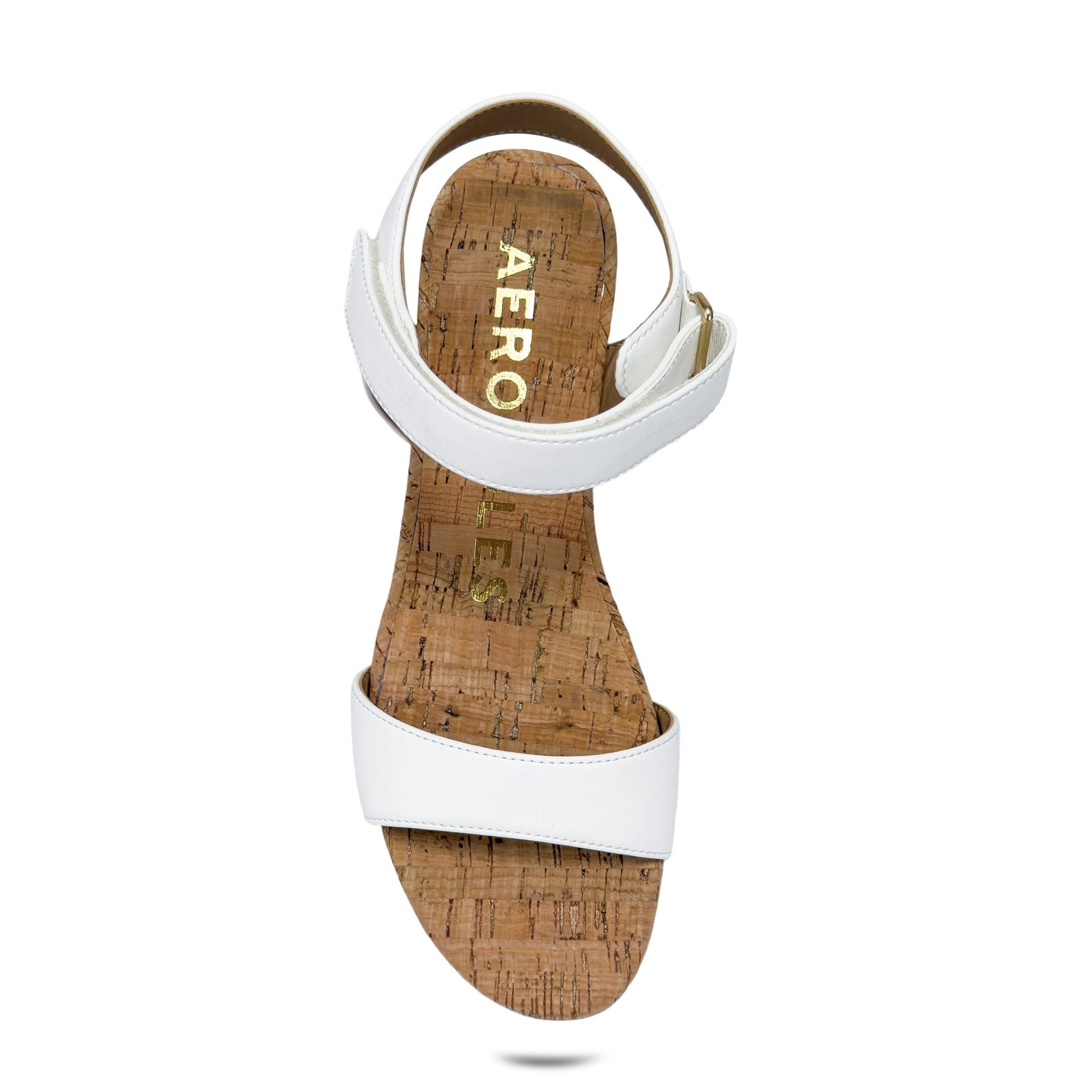 Wel Sandal Wedge | Bright White Faux Nappa