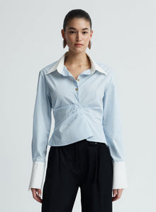 Thea Shirt | Cielo W/ Swan
