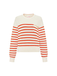 Vintage Striped Knit Sweater | Orange