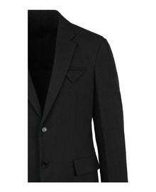 Bottega Veneta | Single Breasted Herringbone Blazer