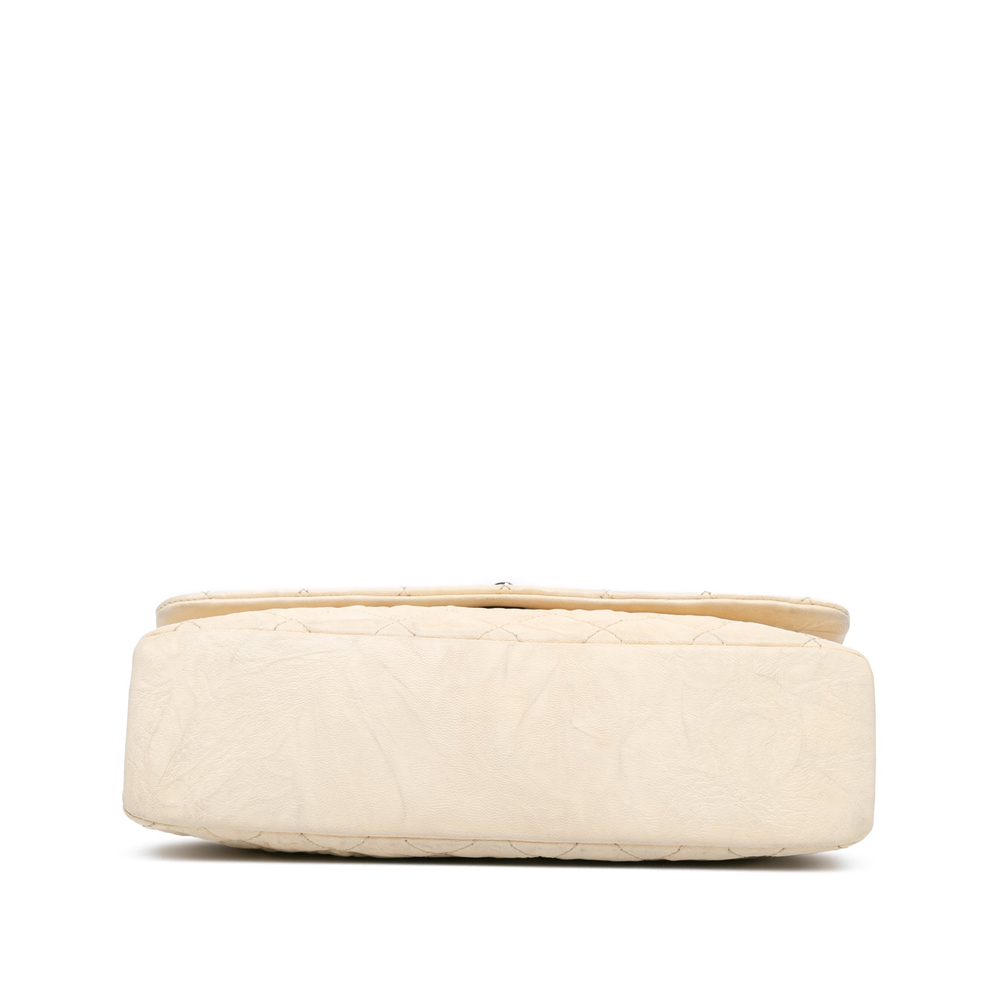 Chanel | Pre-Owned CC Quilted Calfskin Aged Shoulder Bag | White