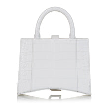 Balenciaga Pre-Owned Croc Embossed East West Hourglass Satchel XXS | Women | White x Ivory