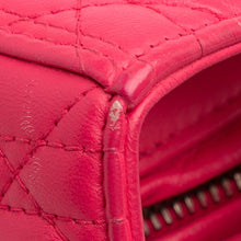 Dior | Pre-Owned Medium Lambskin Cannage Lady | Pink/Hot Pink