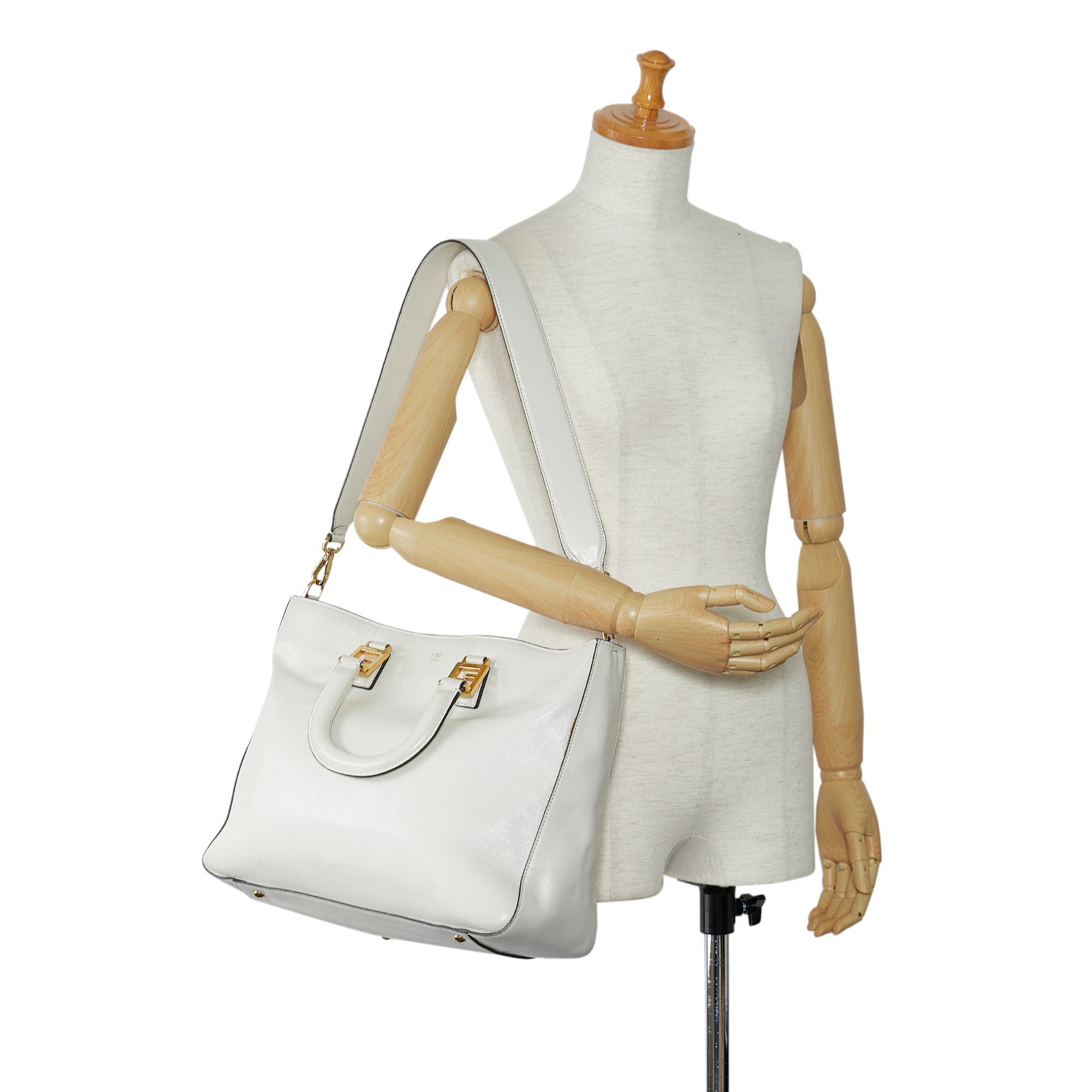 Fendi Pre-Owned Medium Glacier FF Tote | Women | White