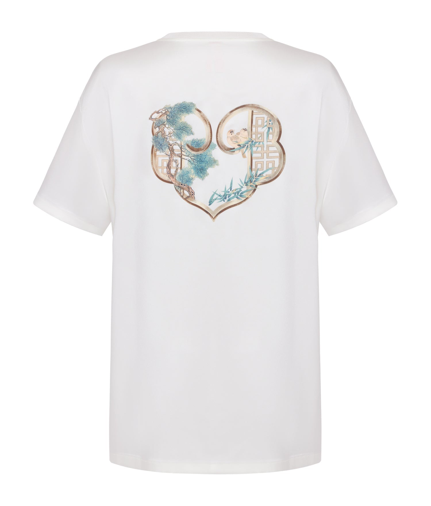 Acetic Acid Square Shoulder T-shirt | White